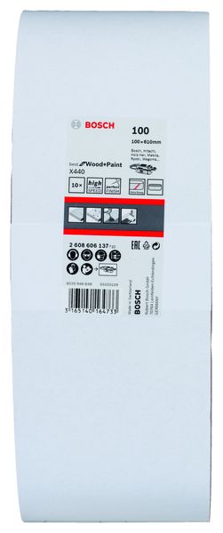 Sanding Belt Best for Wood 100 X 610mm, 100 Grit, 10 Piece