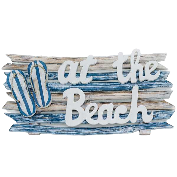 Driftwood At The Beach with Sandals 50 x 25cm