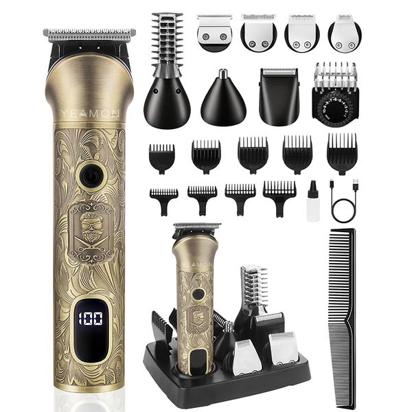 7-in-1 Beard Trimmer for Men, Electric Razor &amp; Hair Trimmer for Face, Nose