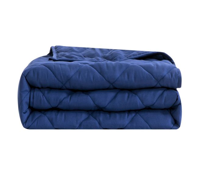 Weighted Heavy Blanket Premium Material 100% Cotton 7Kg W152xL203 cm-Navy