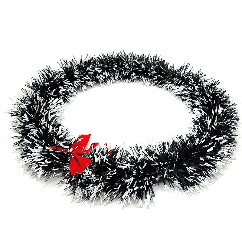 PurpleX Snow Tips Wreath With Bow -30cm - Door Christmas Decoration