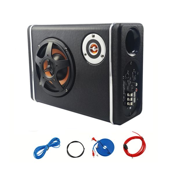 6 Inch 4800W Active Subwoofer With Built In Amplifier &amp; Wiring Kit