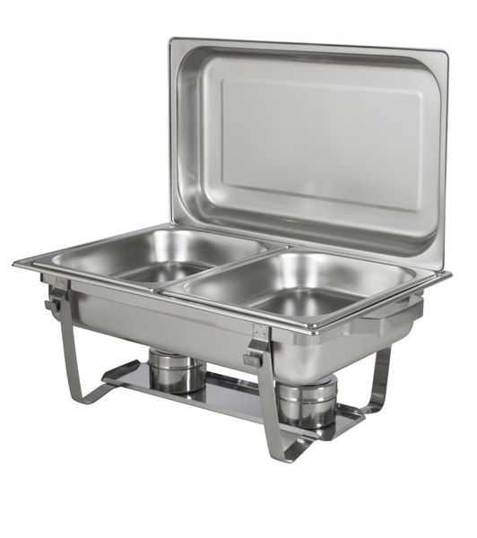 IH-Quality Stainless Steel Double Tray Chafing Dish - Food Warmer