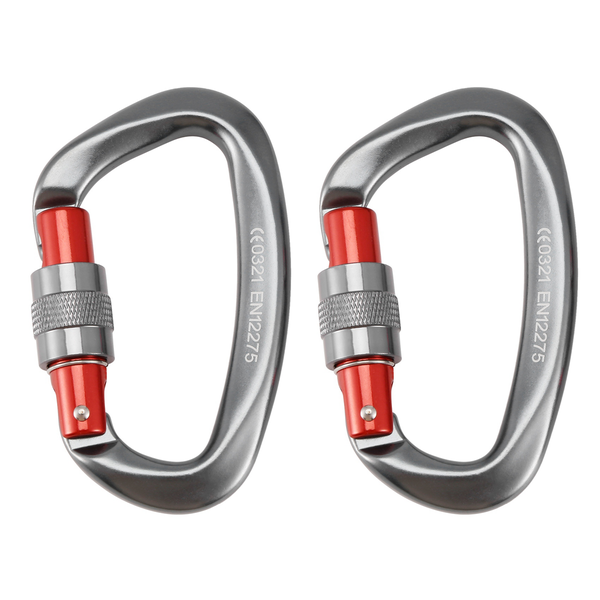 2 Pcs 25Kn Carabiner Clip D Shape Hook B