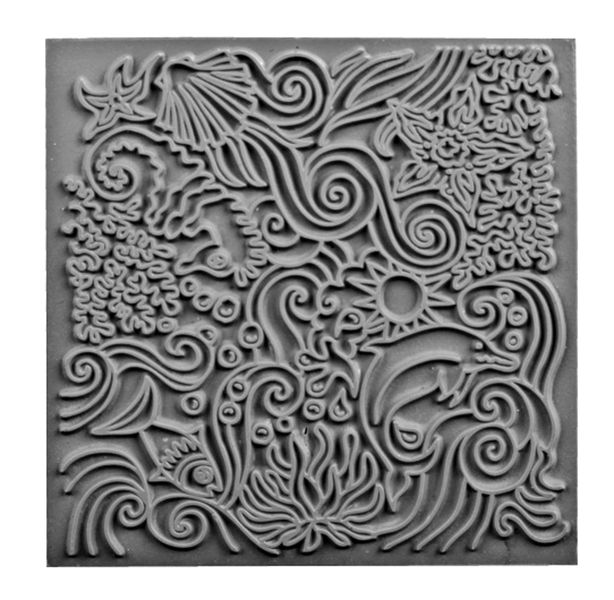 Cernit Texture PlatePlate - 9x9cm - Under the Sea