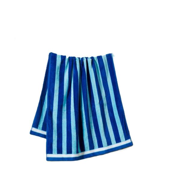 Velour Stripe Beach Towel Ocean Breeze 70 x 140cm