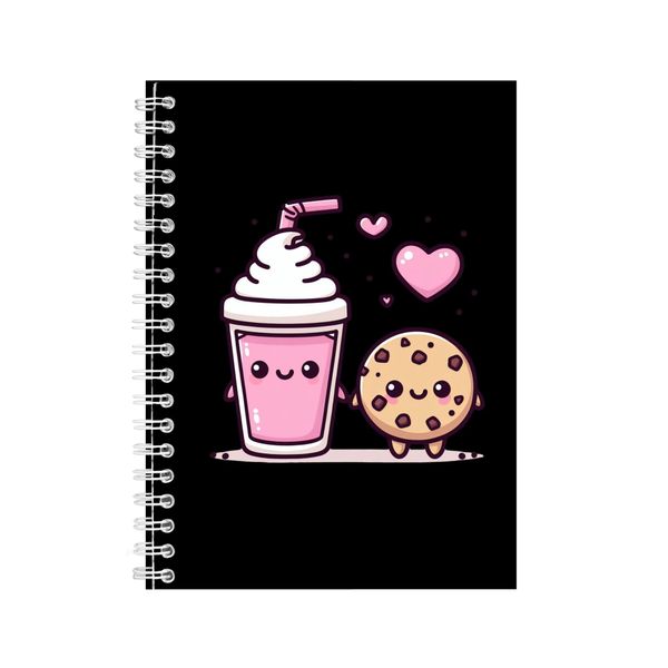 Cookies A5 Notebook Spiral and Lined Matching Couples Graphic Notepad 092
