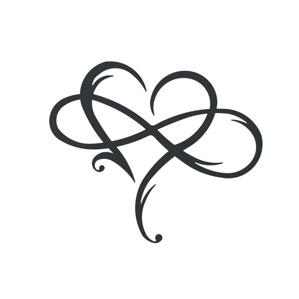 Infinity Heart Metal Wall Art