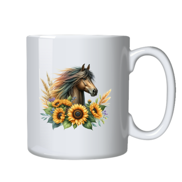 Floral Boho Horse Birthday Christmas Gift Cup Mug 503 10