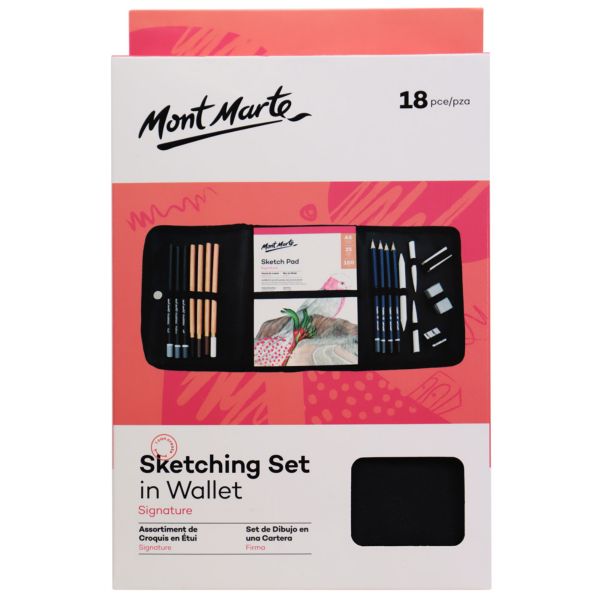 Mont Marte Signature Sketching Set in Soft Case 18pce