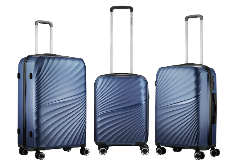 Travelwize Quartz PP Durable Hardshell 3-Piece 4-Wheel Luggage Set