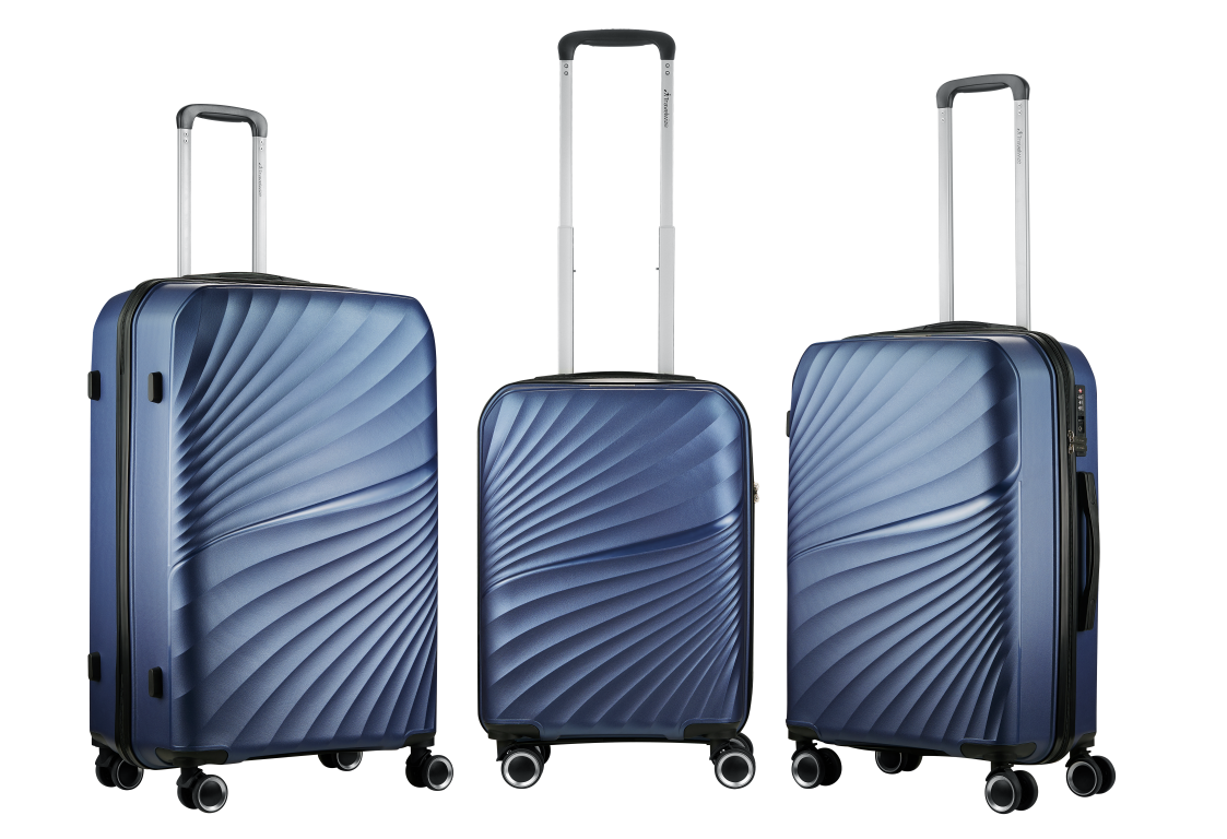 Travelwize Quartz PP Durable Hardshell 3-Piece 4-Wheel Luggage Set