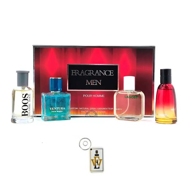 Fragrance Men Pour Homme Red Gift Set 4x30ml &amp; Keyring Combo