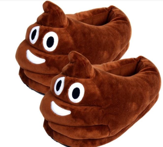 Soxy Lady - Poo Emoji Slippers (Uk4-Uk8) One Size