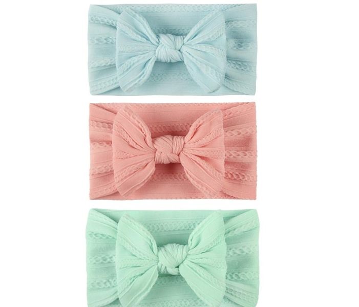 Set of 3 Baby Headbands with a Bow
