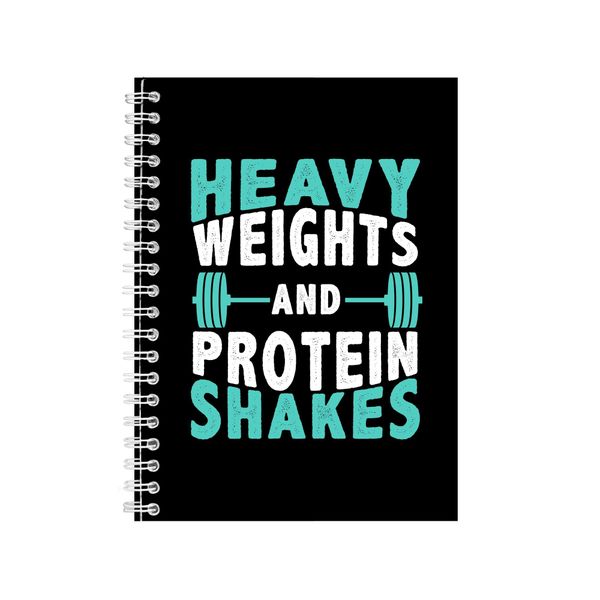 Heavy Weights Notebook Fitness Gift Idea A5 notes 128