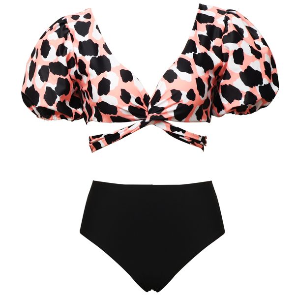Iconix Light Leopard Crop Bikini