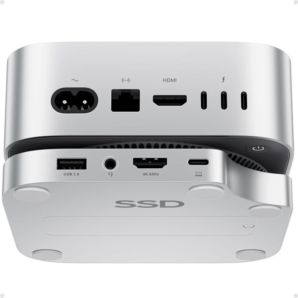 Mac mini M4 Dock with 4TB M.2 SSD Enclosure (SSD NOT Included),HDMI 4K@60Hz