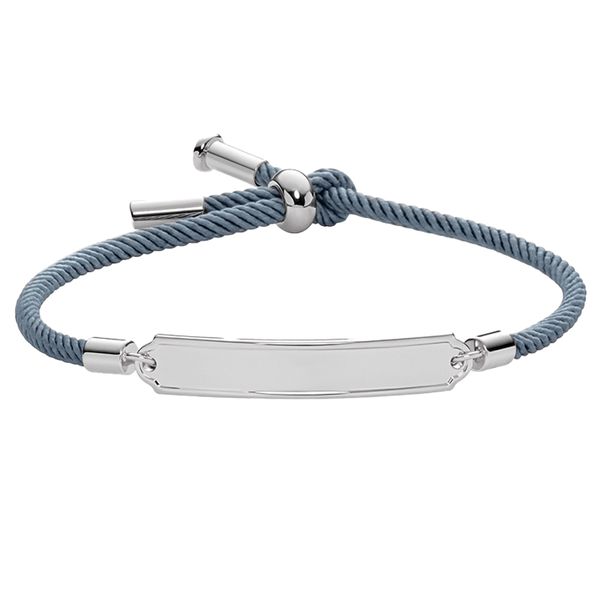 Paul Hewitt Vitamin Sea Engraving Bracelet Grey Silver Self Adjustable