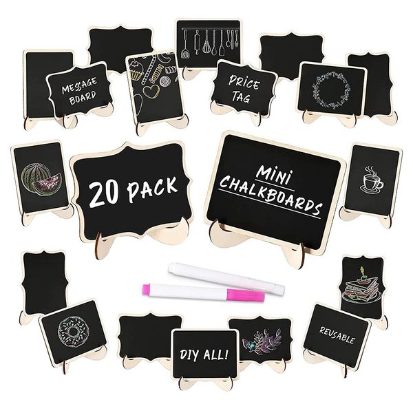 Mini Chalkboard Sign Labels for Party Buffet, Small Chalk Board Signs