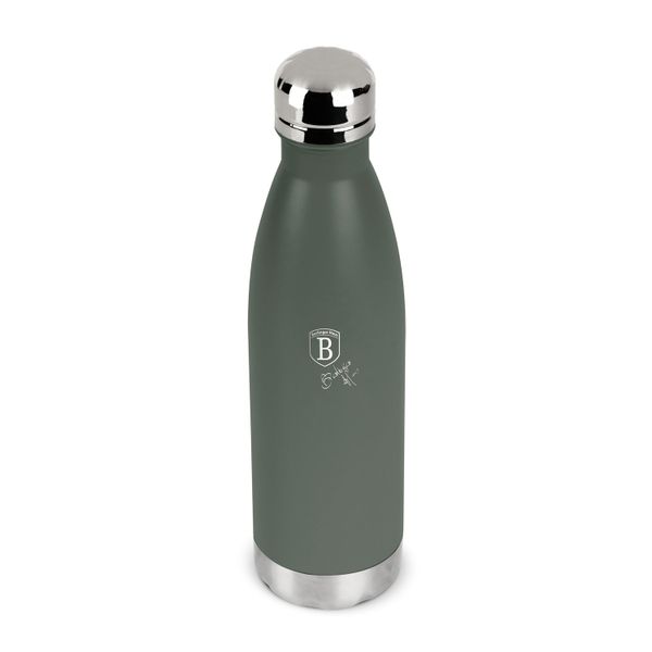 Berlinger Haus Vacuum Flask Bottle - 500ml - Matt Green