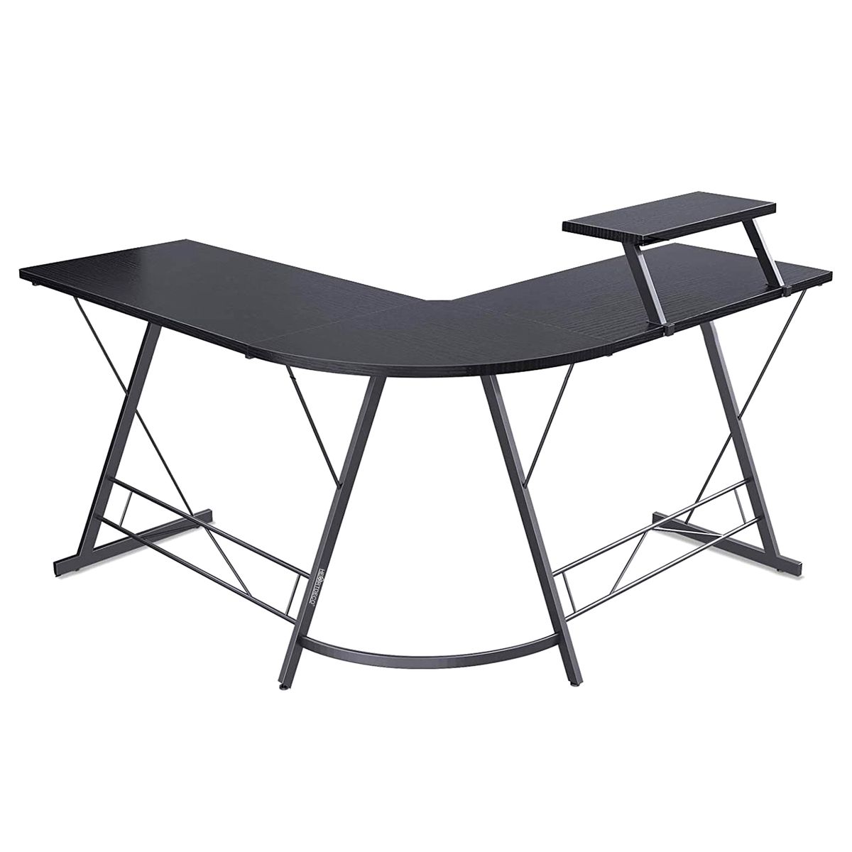 Heartdeco Corner Computer Desk Gaming Desk with Monitor Stand