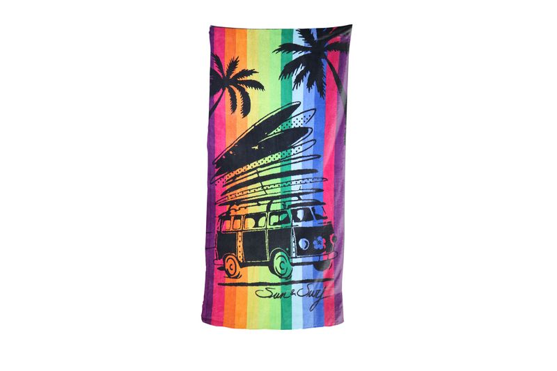 Premium 600gsm Striped Super Royal Cotton Bath Towel - Rainbow Lizard