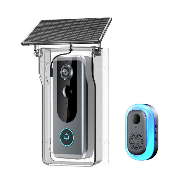 Wireless Wi-Fi Video Doorbell Camera with Solar rain Cover