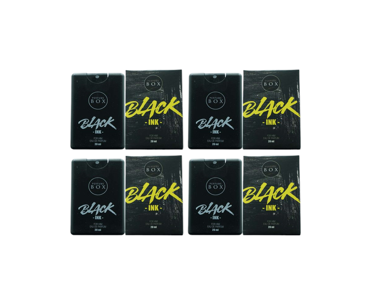 Perfume Box Black Ink For Him Cologne Pocket Size Set of 4
