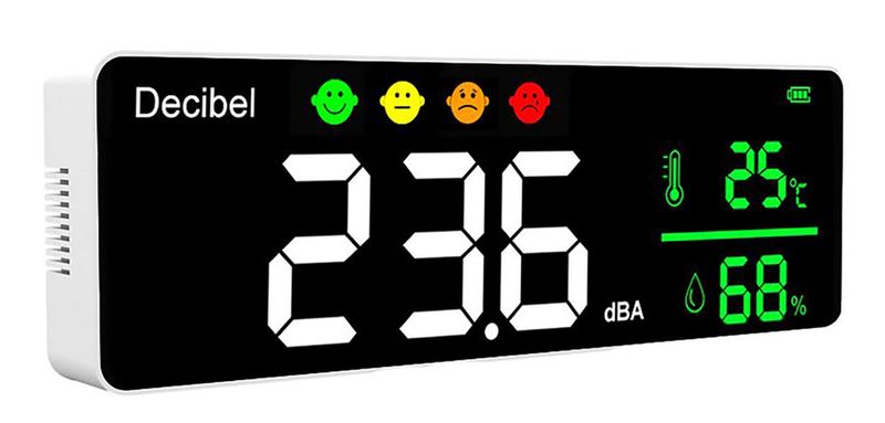 Wall Mountable Decibel, Temp, and Humidity Meter ( 1.5dB Accuracy)