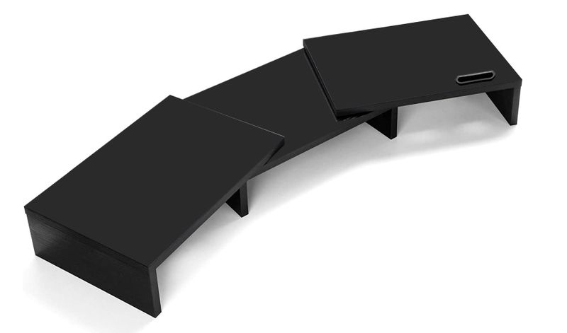 Bontec Dual Monitor Swivel Desktop Stand Riser Adjustable Length MobileSlot