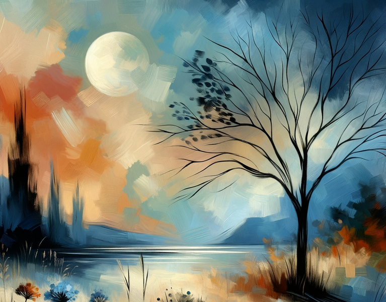 Canvas Wall Art Home Decor - Moonlight Serenity Artwork