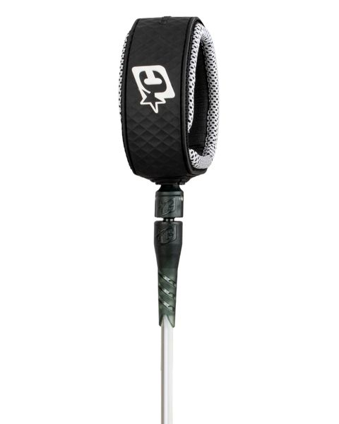 Creatures Longboard Ankle 9 Surfboard Leash - Clear Black