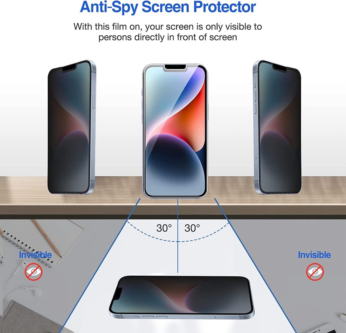 Rhino Glass 2-Pack Easy Install Privacy Screen Protector For IPhone 11 6.1″ [True 28°Anti Spy] [Scratch-Resistant 9H Tempered Glass] Gen 2 – With Alignment Frame