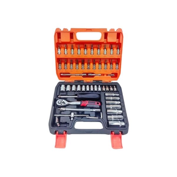 53-Piece Combination Quick Sockets Ratchet Wrench Tools Kit Set