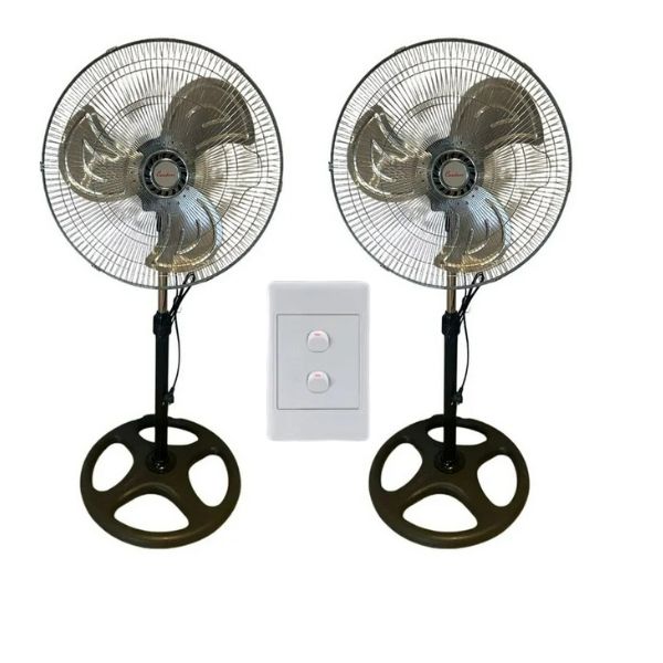 Pack of 2 - 18 Inch Energy Saving Fan With 2 Lever Wall Switch