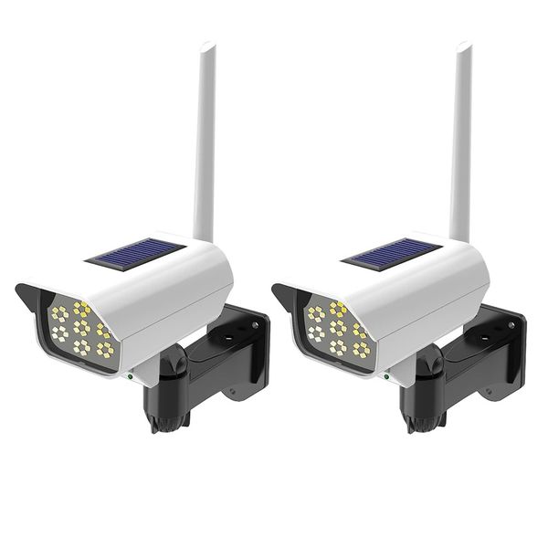 Solar Simulation Monitoring Lamp Security Camera- Pack of 2