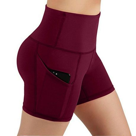 High Waist Running /Yoga Shorts With Phone Pocket, Shop Today. Get it  Tomorrow!