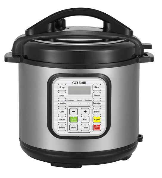 Goldair 6L Stainless steel Electric Pressure Cooker Model Number GEPC-600