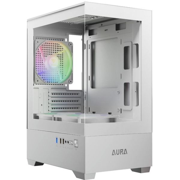AURA GC9M WH ARGB Gaming Case -White
