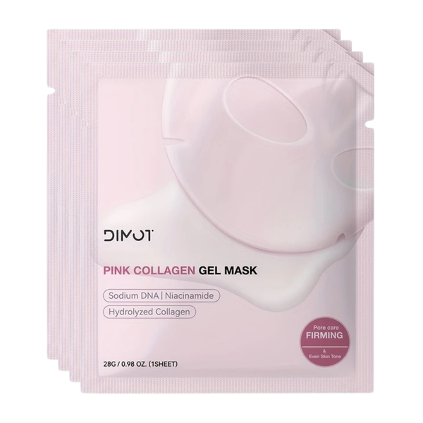 DIMOT Bio-Collagen Hydrogel Mask Pink (4 Pack)