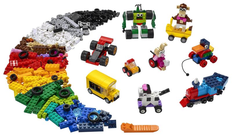 LEGO® Classic Bricks and Wheels 11014 Kids’ Building Toy Set - 653 Pieces