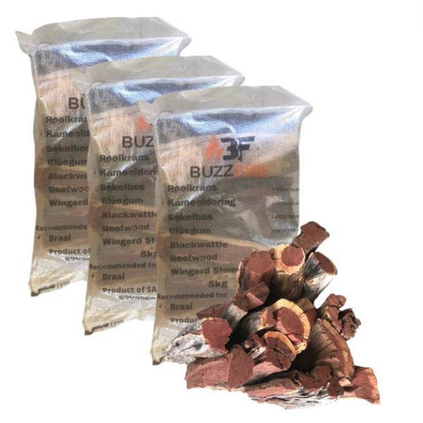 Kameeldoring - 5KG Braai And Fireplace Wood - 3 Pack