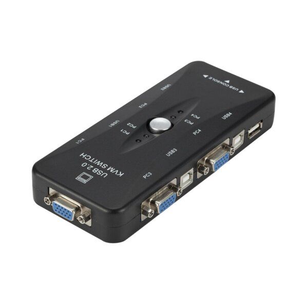 4 Port USB 2.0 KVM Switch VGA/SVGA Splitter Adapter