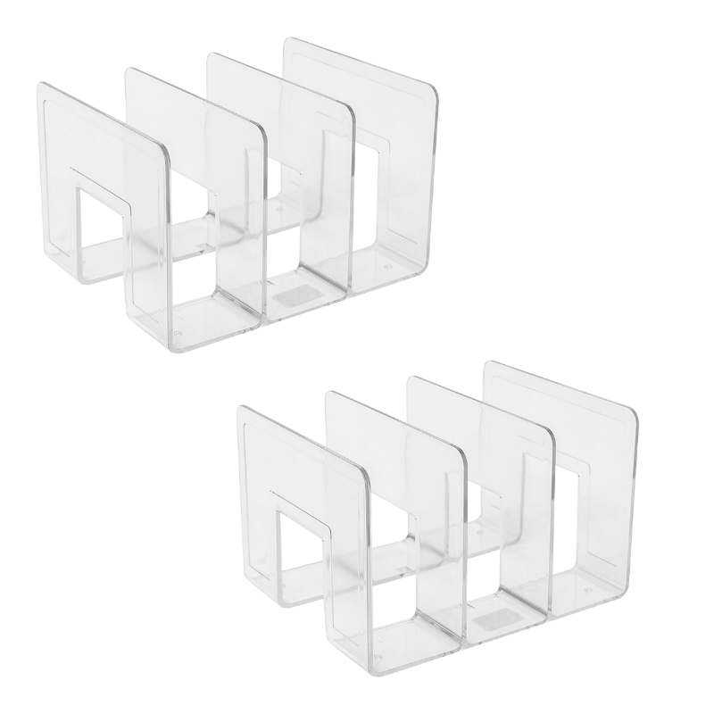 Transparent 3 Compartments Acrylic Book Holder Handbag Organizer - 2 ...