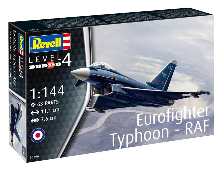 Revell 1/144 Eurofighter Typhoon - RAF Plane Plastic Model Kit