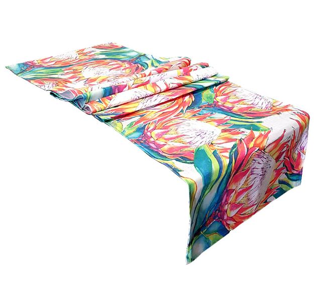 Protea Flower Table Runner 200x45cm