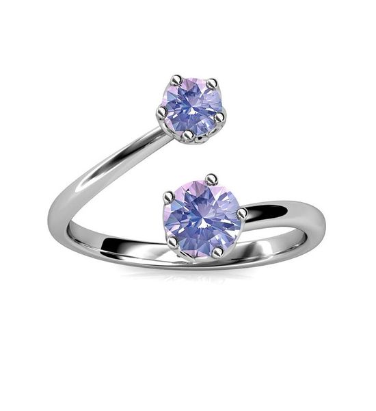 Crystalize 925 Silver June Birthstone Ring with Swarovski Crystals