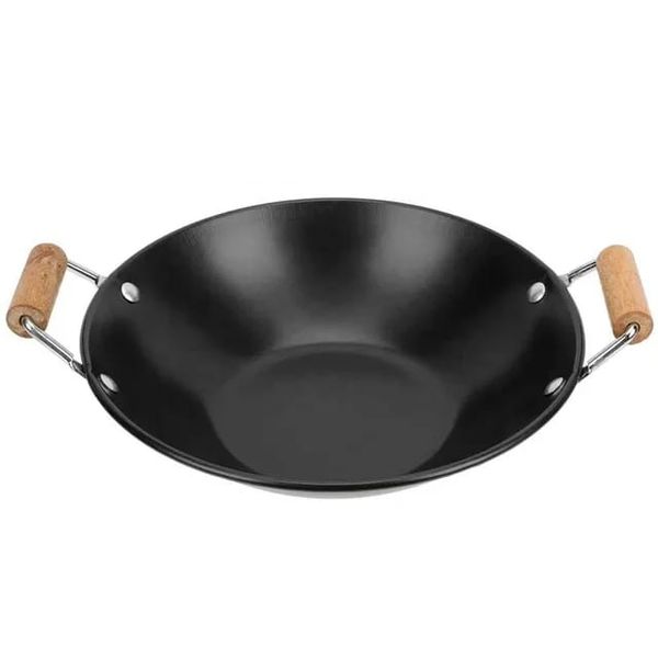 Stainless Steel Japanese Griddle Nonstick Pan With Wooden Handle