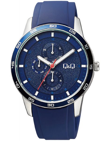 Q&amp;Q-Blue Male Watch-AA38J302Y